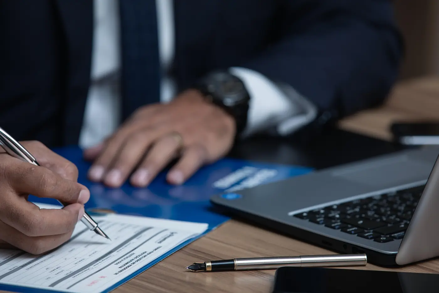 Legal documents being reviewed